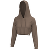 Local Girl Velvet Fleece Cropped Hoodie - Cocoa - L5130016-COCO