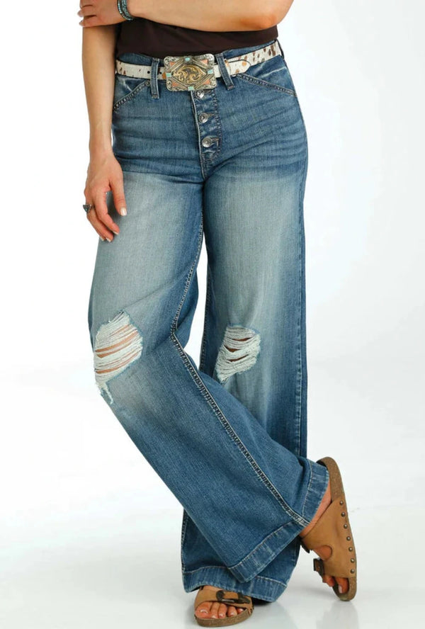 Cruel Girl Denim Ladies Skylar Wide Leg Jeans CB73554001