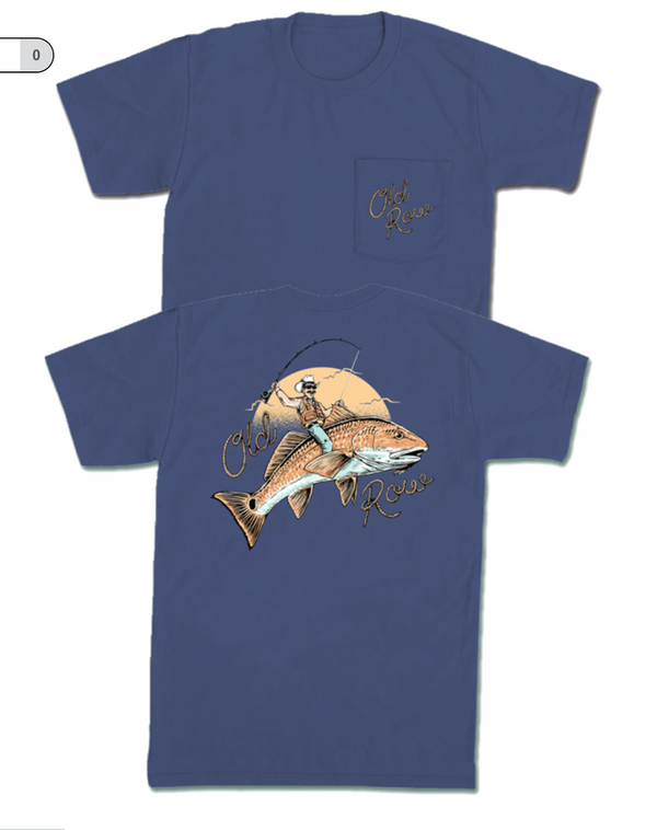 Old Row Bucking Fish Pocket Tee WROW-3102