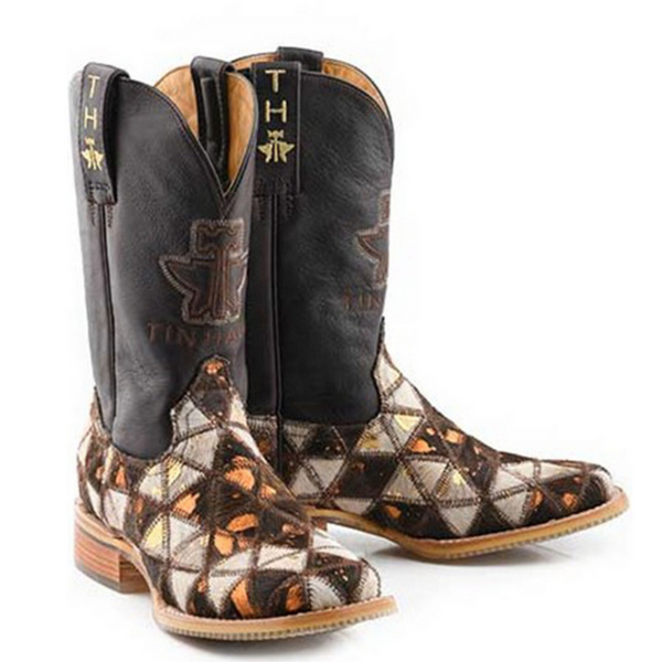 Tin Haul Ladies Shaggy Diamonds Square Toe Boots 14-021-0007-1474