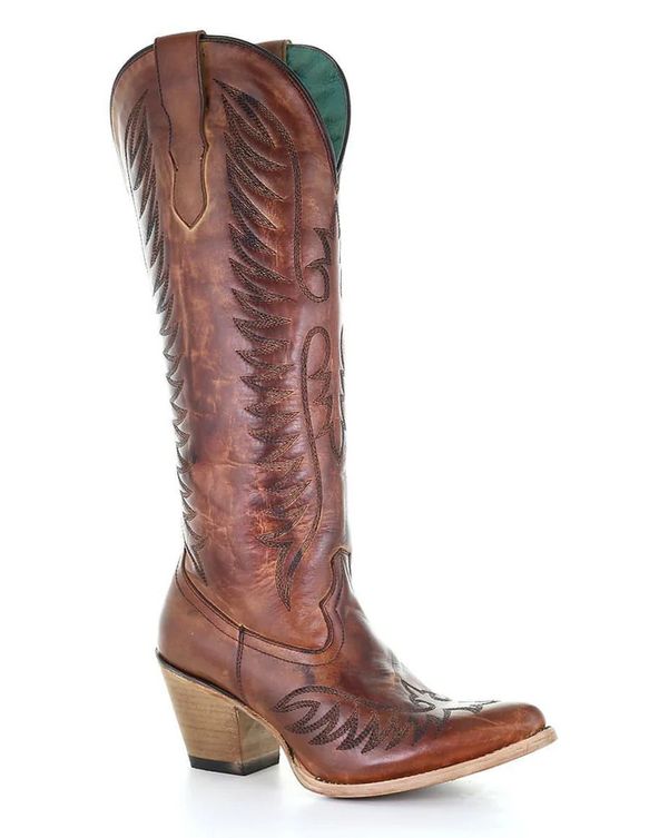 Corral Ladies Cognac Embroidered Boots E1570