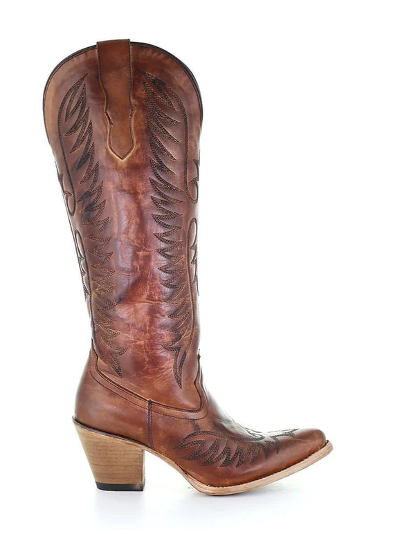 Corral Ladies Cognac Embroidered Boots E1570