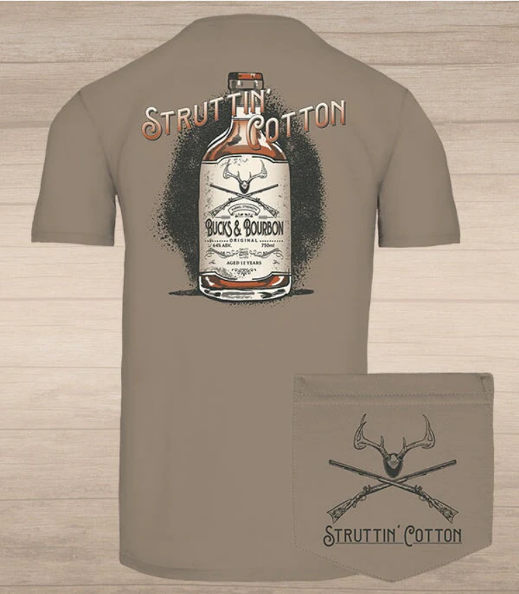 Struttin' Cotton Bucks & Bourbon T-Shirt