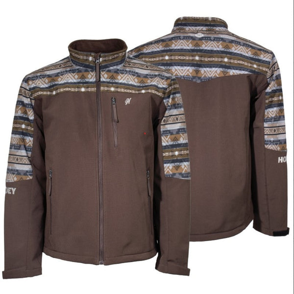 Hooey Men's Brown Full Zip Softshell Jacket HJ109BRAZ