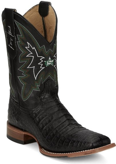 Justin Men's Black Caimen Square Toe Boots GR5705