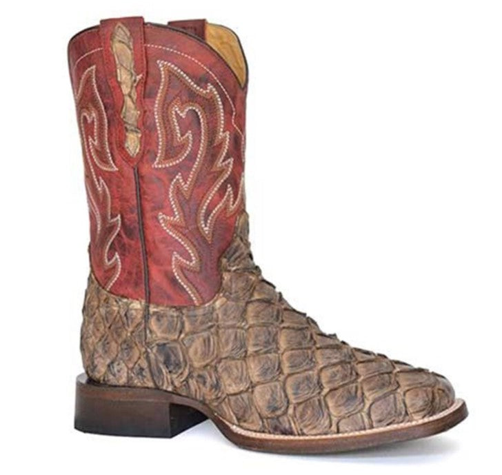 Stetson Men's Predator Exotic Pirarucu Western Boots 12-020-8819-3881