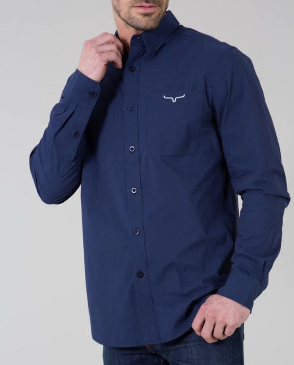 Kimes Ranch Men's Team Shirt Navy
