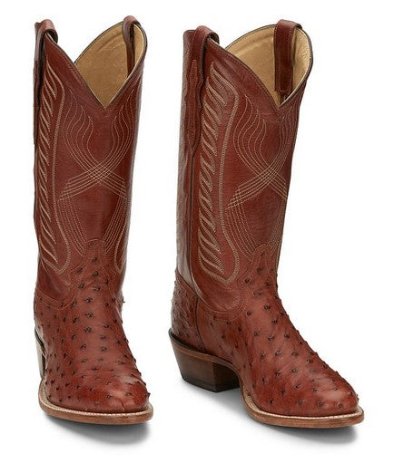 Tony Lama Men's McCandles Brandy Ostrich Boots 8257