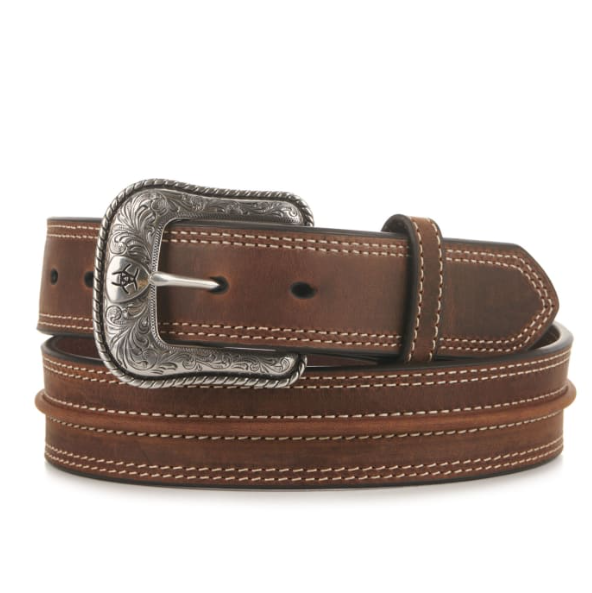 Ariat Men's Medium Brown Center Cord Western Belt A1019408