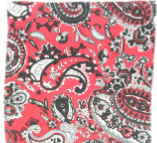 M & F Western Paisley 100% Silk Wild Rag - Red 0904204