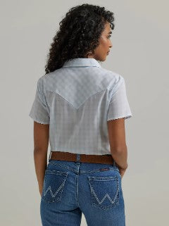 Wrangler Ladies Essential Short Sleeve Plaid Western Snap Shirt 112344645