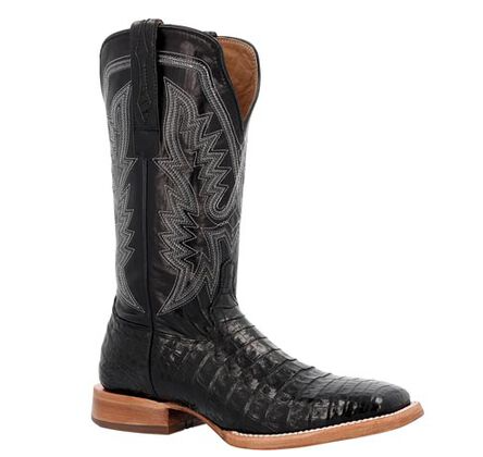 Durango Men's PRCA Collection Caiman Belly Western Boot Black Stallion DDB0470