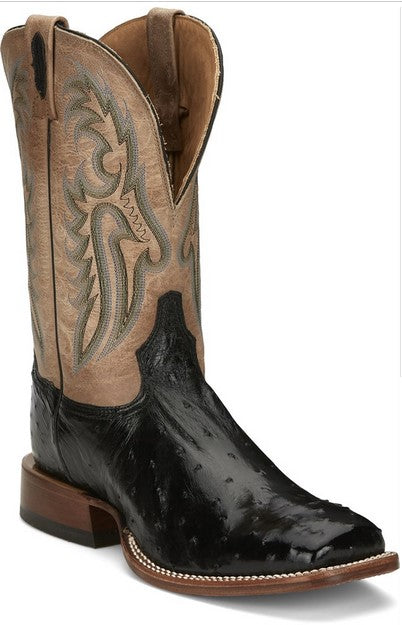 Tony Lama Men's Castillo Ostrich Black Boot-EP6094