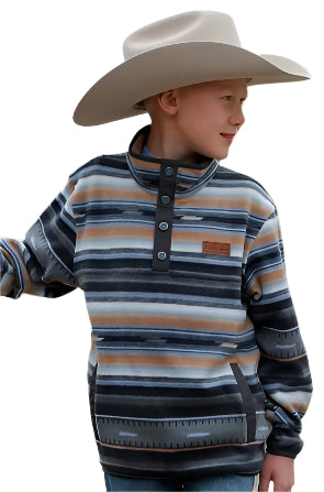 Cinch Kids Navy Blue and Brown Pullover-MWK7590018