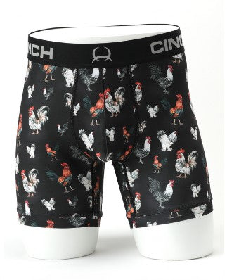 Cinch Men's 6" Rooster Boxer Briefs-MXY6002032