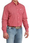 Cinch Men's Red Print Button Down Shirt-MTW1105840