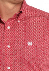 Cinch Men's Red Print Button Down Shirt-MTW1105840