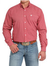 Cinch Men's Red Print Button Down Shirt-MTW1105840