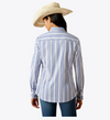 Ariat Ladies Kirby Stretch Shirt - Cobalt Stripe - 10055274