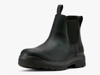 Men's Ariat Turbo Chelsea Waterproof Work Boot - Black - 10060896