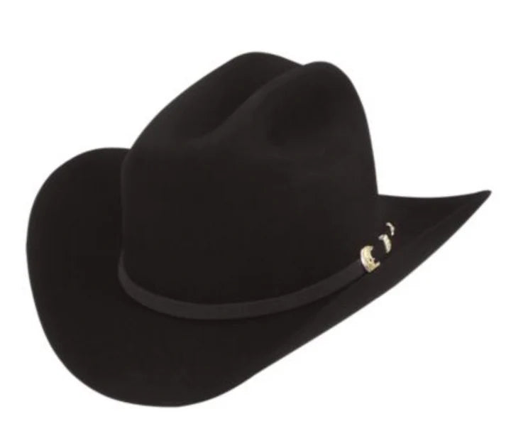 Larry Mahan 6X Black Felt Cowboy Hat-MF0665REAL40
