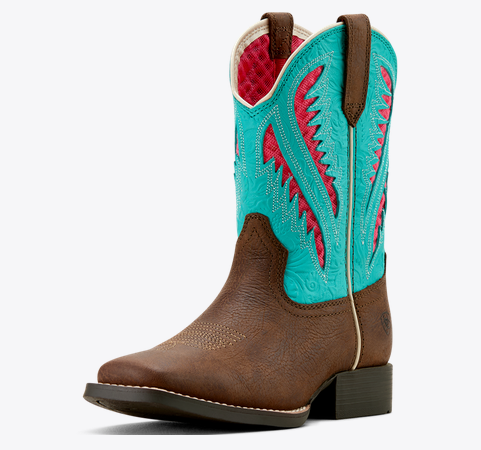 Ariat Youth Quickdraw Rich Clay VentTEK Western Boot-10061194