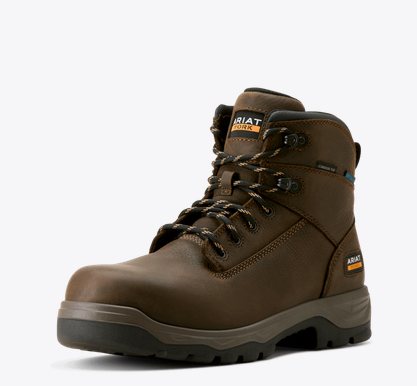 Ariat Men's Turbo Duratread 6" Waterproof Carbon Toe Work Boot - Dark Brown - 10054294