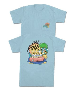 Old Row Beer Floats Pocket Tee - Chambray - WROW3566