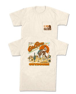 Old Row Outdoors Cowboy Banquet Pocket Tee - Ivory - WROW3522