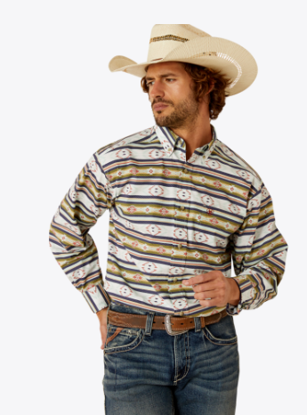 Ariat Mens Navy Calder Classic Fit Shirt-10054669