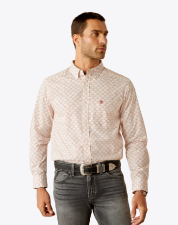 Ariat Mens Red Cross Fitted Shirt-10054802