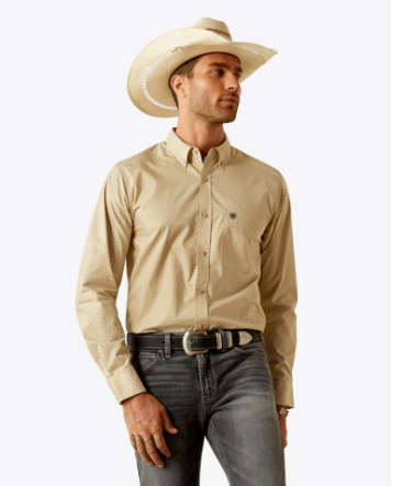 Ariat Mens Khaki Courtney Fitted Shirt-10054805