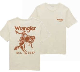 Wrangler Men's Regular Tee Cowboy - Vaporous Gray - 112361844