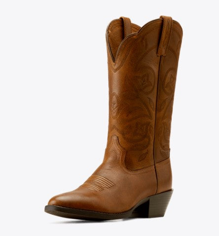 Ariat Ladies Heritage Copper Brown R Toe Western Boot-10035999