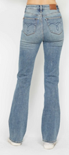 Judy Blue Ladies Tummy Control Back Pocket Embroidered Boot Cut Jean - Mid-Wash - 88783REG
