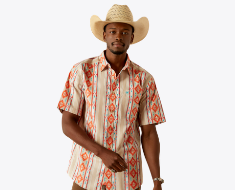 Ariat Men's Tan Wade Classic Fit Shirt-10058751