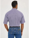 Wrangler Mens George Strait Short Sleeve Amethyst Round Button Down Shirt-112365415