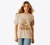 Ariat Women's Longhorn T-Shirt - Oatmeal Heather - 10058715