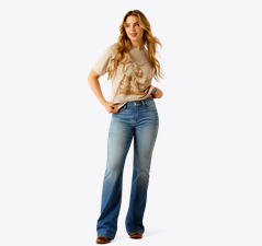 Ariat Women's Longhorn T-Shirt - Oatmeal Heather - 10058715