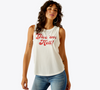 Ariat Women's "Give Em Hell" Tank Top - Coconut Milk - 10059030