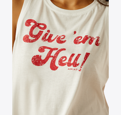 Ariat Women's "Give Em Hell" Tank Top - Coconut Milk - 10059030