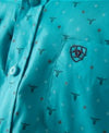Ariat Youth Willke Turquoise Classic Fit Shirt-10058723