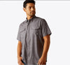 Ariat Mens Grey VentTEK Western Fitted Shirt-10058825