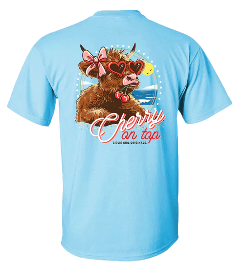 Girlie Girl Orginals Ladies Cherry On Top Sky Blue