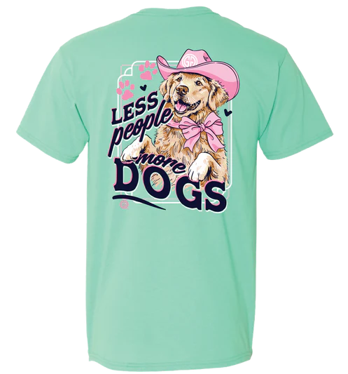 Girlie Girl Orginals Ladies Less People More Dogs Cool Mint