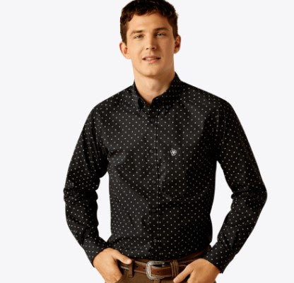 Ariat Mens Grey Seymour Fitted Shirt-10058994