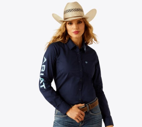 Ariat Women's Team Kirby Pro Shirt - Black Iris - 10058796