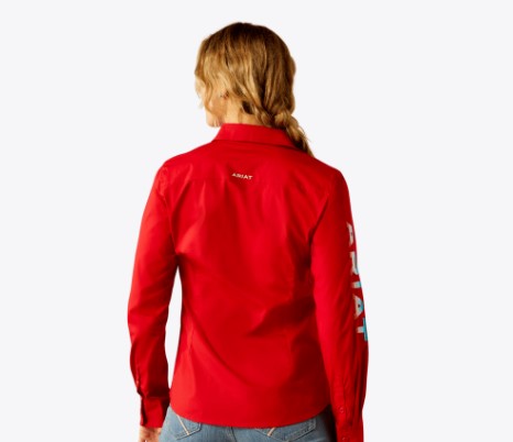 Ariat Women's Team Kirby Stretch Shirt - Equestrian Red - 10058797