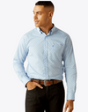 Ariat Mens Light Blue Wrinkle Free Donte Fitted Shirt-10058987