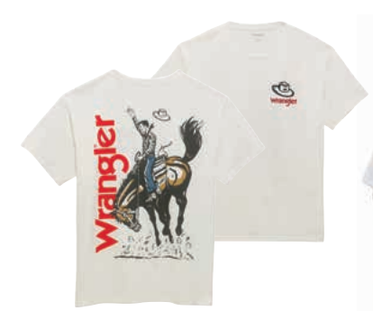 Wrangler Ladies Buckin Horse Oversized TShirt-112361881